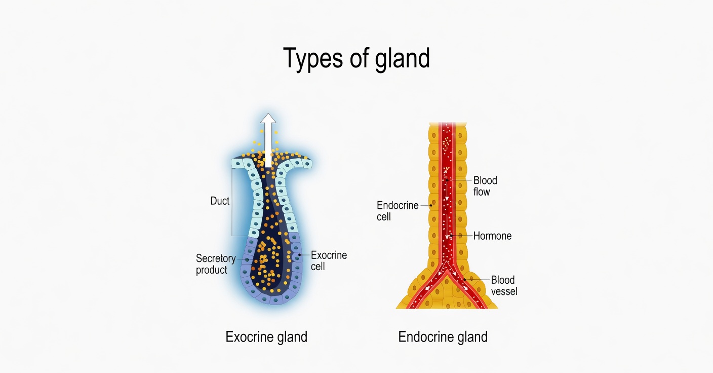 difference between endocrine and exocrine glands