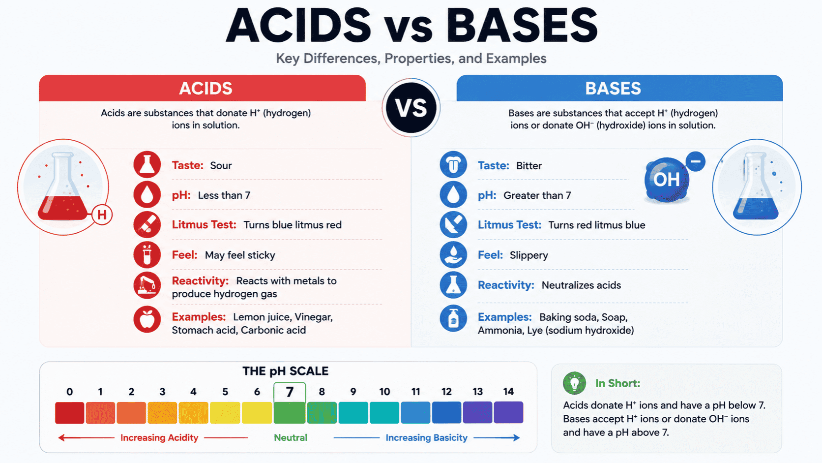 difference between acids and bases