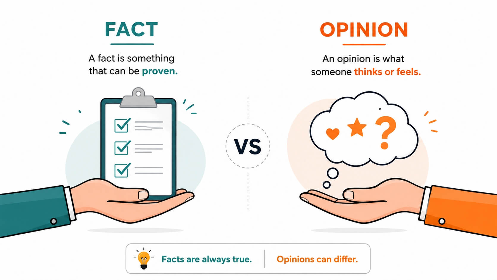difference between fact and opinion